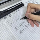 1PC Black Gel Pen with Retractable Blank Scroll ABS and Coated Paper Ballpoint Pen Pull-out Paper Ballpoint Pen Study Stationery