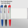 1PC Black Gel Pen with Retractable Blank Scroll ABS and Coated Paper Ballpoint Pen Pull-out Paper Ballpoint Pen Study Stationery