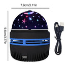 LED Starry Sky Night Lights USB Rotating Projector Lamp Magic Ball Moon Star Christmas Lights Home Room Atmosphere Decorations