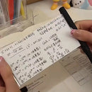 1PC Black Gel Pen with Retractable Blank Scroll ABS and Coated Paper Ballpoint Pen Pull-out Paper Ballpoint Pen Study Stationery