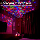 LED Starry Sky Night Lights USB Rotating Projector Lamp Magic Ball Moon Star Christmas Lights Home Room Atmosphere Decorations